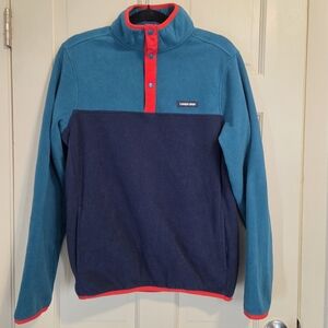 Lands' End Heritage Fleece Snap Neck Pullover